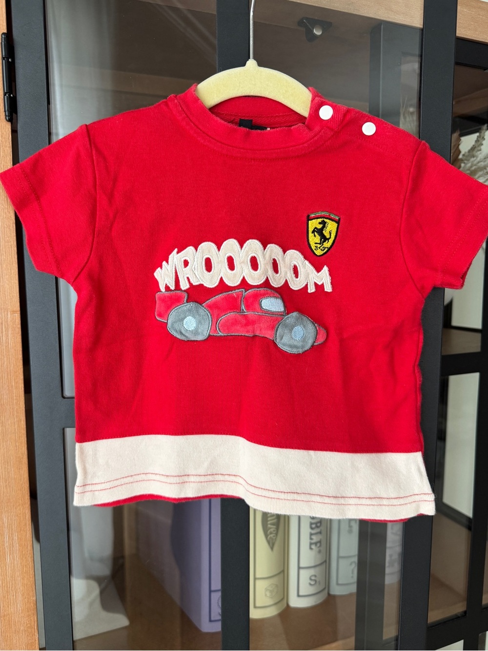 Vintage y2k Ferrari tee toddler baby boy race car embroidered t-shirt 2005